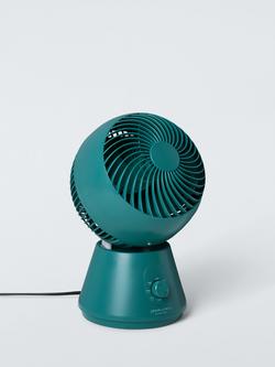 John Lewis Circulator Desk Fan - view 2, Teal