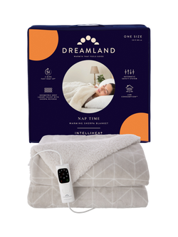 Dreamland Nap Time Sherpa Electric Blanket, Beige, Beige