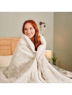 Dreamland Nap Time Sherpa Electric Blanket, Beige - view 2, Beige