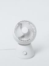 John Lewis Circulator Desk Fan, White