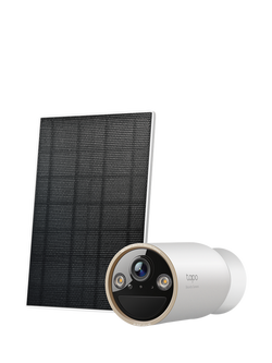 TP-Link Tapo C460 4K Outdoor Smart Security Camera, Solar-powered Kit, Black & White, Black And White