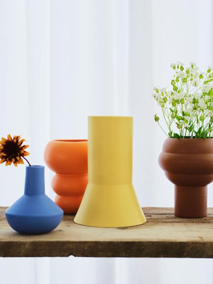 The Conran Shop Base Vase, H25cm, Yellow - view 2, Yellow