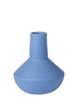 The Conran Shop Sphere Bottle Earthenware Vase, H14.5cm, Blue