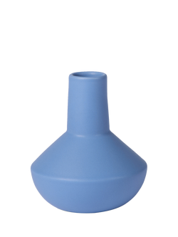 The Conran Shop Sphere Bottle Earthenware Vase, H14.5cm, Blue, Blue