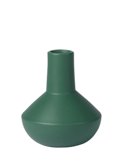 The Conran Shop Sphere Bottle Earthenware Vase, H18.5cm, Green, Green