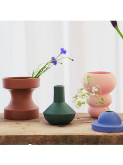 The Conran Shop Sphere Bottle Earthenware Vase, H18.5cm, Green - view 2, Green