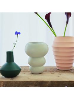 The Conran Shop Stacked Spheres Earthenware Vase, H18.5cm, Mint - view 2, Mint