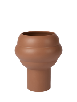 The Conran Shop Tree Earthenware Vase, H19.5cm, Cocoa, Brown