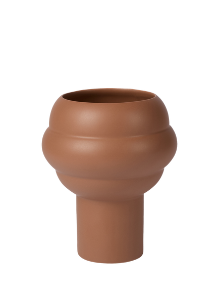The Conran Shop Tree Earthenware Vase, H19.5cm, Cocoa, Brown
