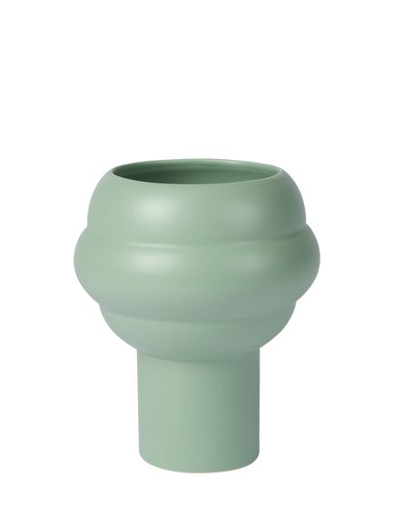 The Conran Shop Tree Earthenware Vase, H19.5cm, Sage Green, Green