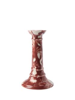The Conran Shop Wardour Earthenware Candlestick, Burgundy, Burgundy