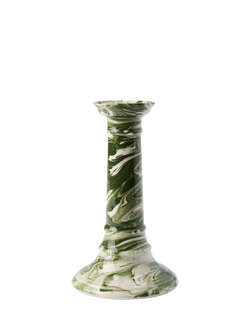 The Conran Shop Wardour Earthenware Candlestick, Green, Green