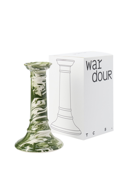 The Conran Shop Wardour Earthenware Candlestick, Green - view 2, Green