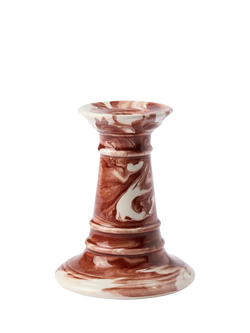 The Conran Shop Wardour Earthenware Stub Candlestick, Burgundy, Burgundy