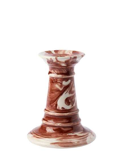 The Conran Shop Wardour Earthenware Stub Candlestick, Burgundy, Burgundy