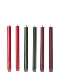 The Conran Shop Wick Wax Candles, Pack of 6, 25cm, Bolds, Bolds