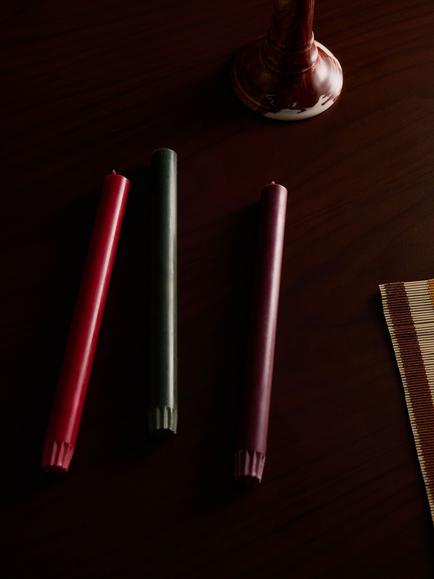 The Conran Shop Wick Wax Candles, Pack of 6, 25cm, Bolds - view 2, Bolds