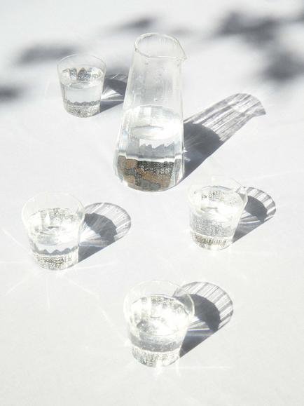 The Conran Shop Fade Glass Carafe & 4 Tumbler Set, Clear - view 2, Clear