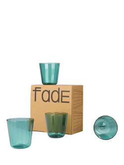 The Conran Shop Fade Glass Tumbler, Set of 4, 260ml, Petrol - view 2, Petrol