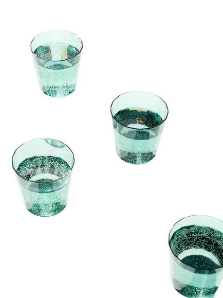 The Conran Shop Fade Glass Tumbler, Set of 4, 260ml, Petrol - view 2, Petrol