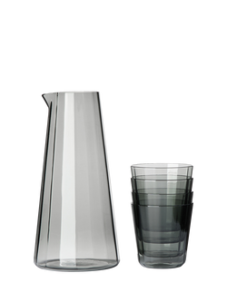 The Conran Shop Fade Glass Carafe & 4 Tumbler Set, Smoke, Smoke