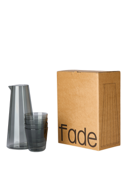 The Conran Shop Fade Glass Carafe & 4 Tumbler Set, Smoke - view 2, Smoke