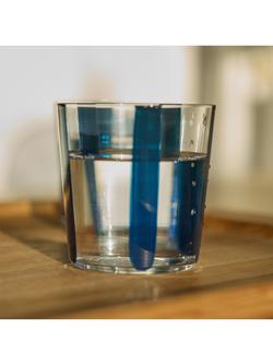 The Conran Shop Nova Stripe Crystal Glass Tumbler, Set of 4, 360ml, Navy - view 2, Navy