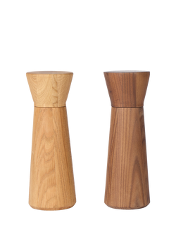 The Conran Shop Istria Wood Salt & Pepper Mills, Set of 2, Oak/Walnut, Oak