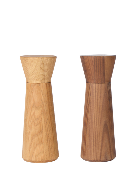 The Conran Shop Istria Wood Salt & Pepper Mills, Set of 2, Oak/Walnut, Oak