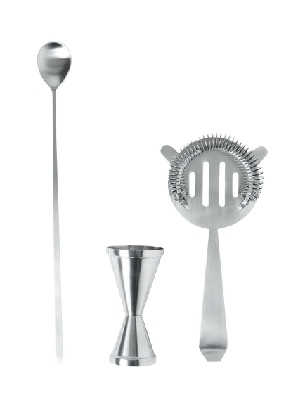 The Conran Shop Outline Bar Cocktail Tool Set, 3 Piece, Stainless Steel - view 2, Stainless Steel