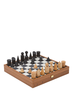 The Conran Shop Milos Wooden Chess Set, Black/White, Black And White