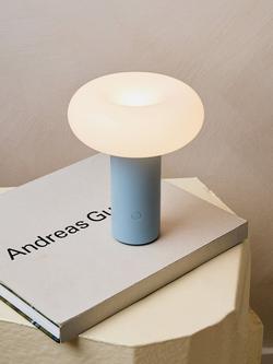 The Conran Shop Torus Rechargeable Portable Table Lamp, Powder Blue - view 2, Powder Blue