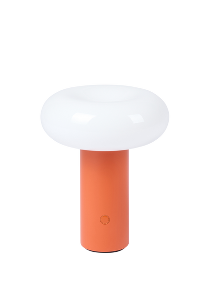 The Conran Shop Torus Rechargeable Portable Table Lamp, Orange, Orange