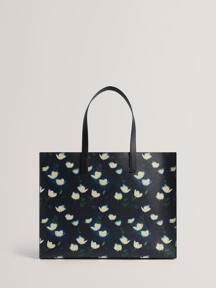 Ted Baker Tulipon Printed Tote Bag, Navy, Navy