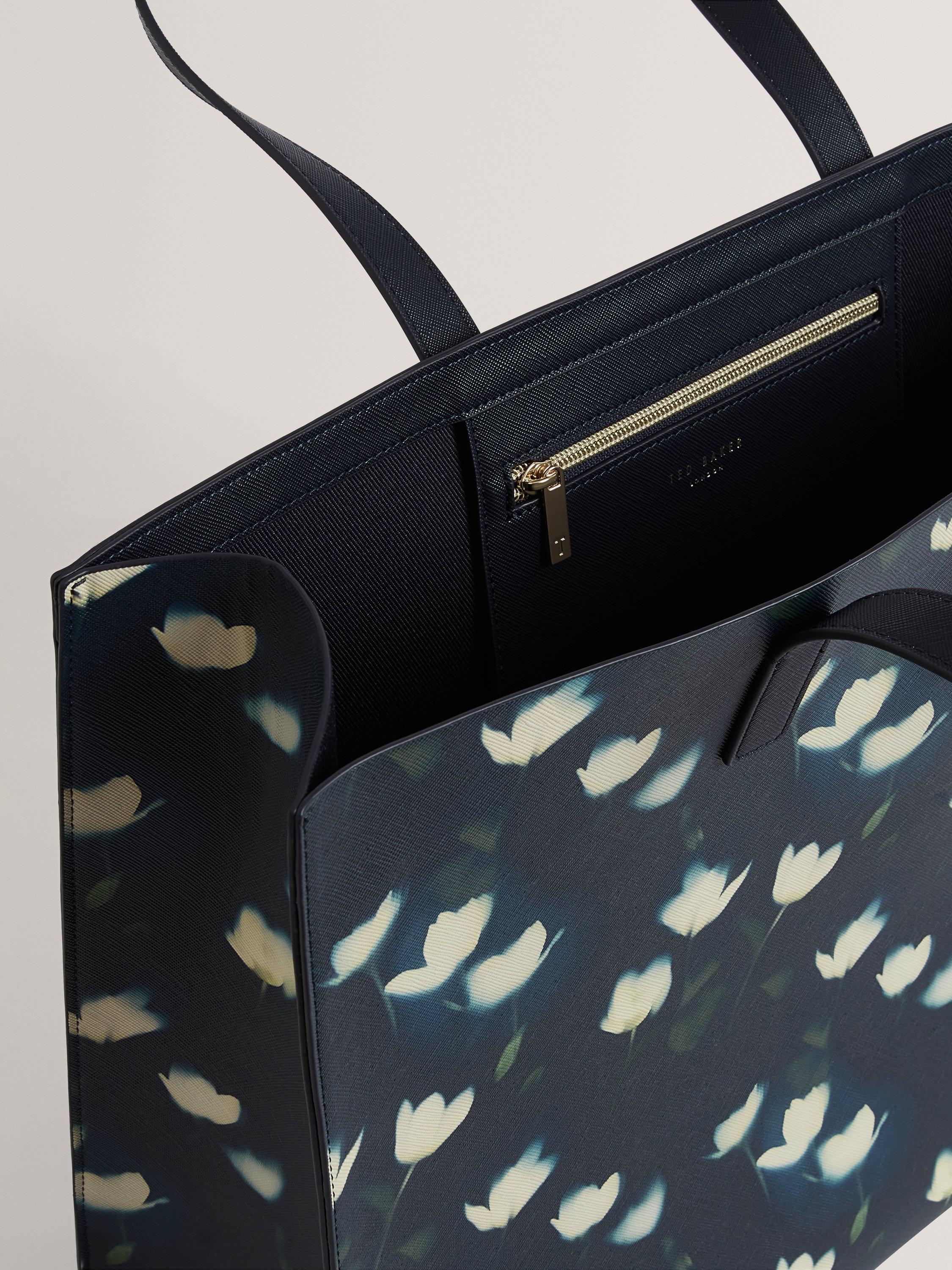 Product image 3 of 5, which shows Ted Baker Tulipon Printed Tote Bag, Navy