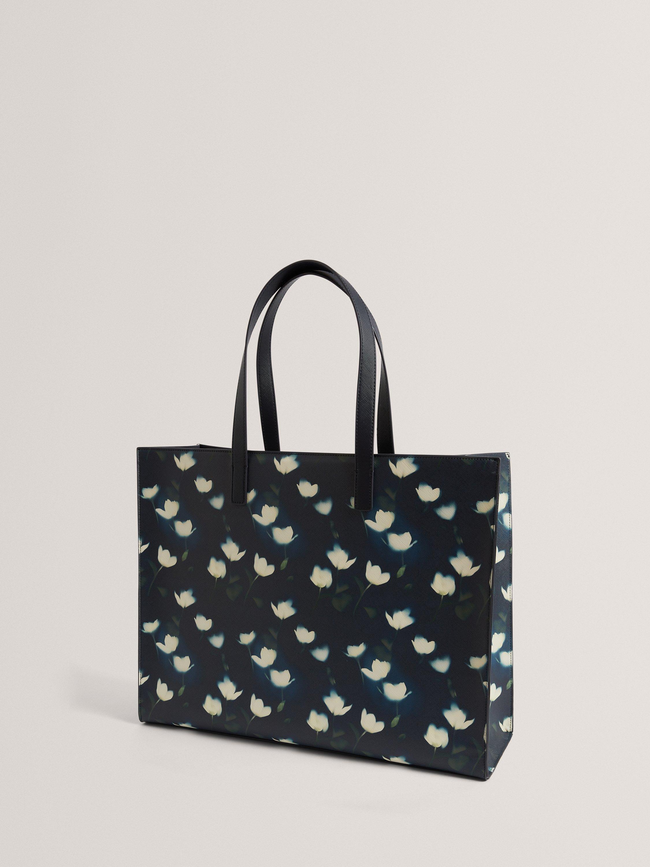 Product image 5 of 5, which shows Ted Baker Tulipon Printed Tote Bag, Navy