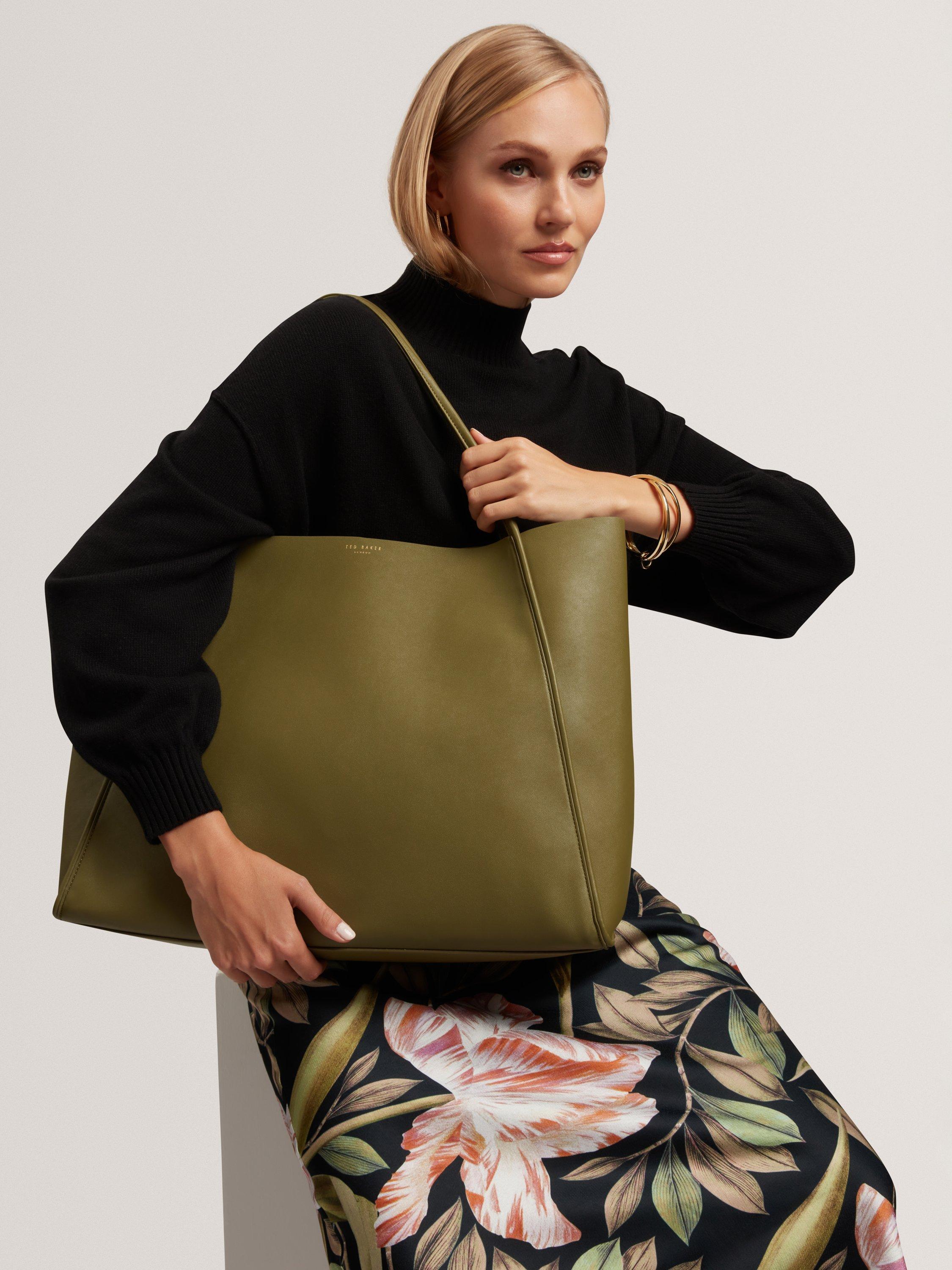 Product image 2 of 5, which shows Ted Baker Blaair Slouchy Tote Bag, Khaki
