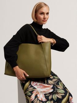 Ted Baker Blaair Slouchy Tote Bag, Khaki - view 2, Khaki