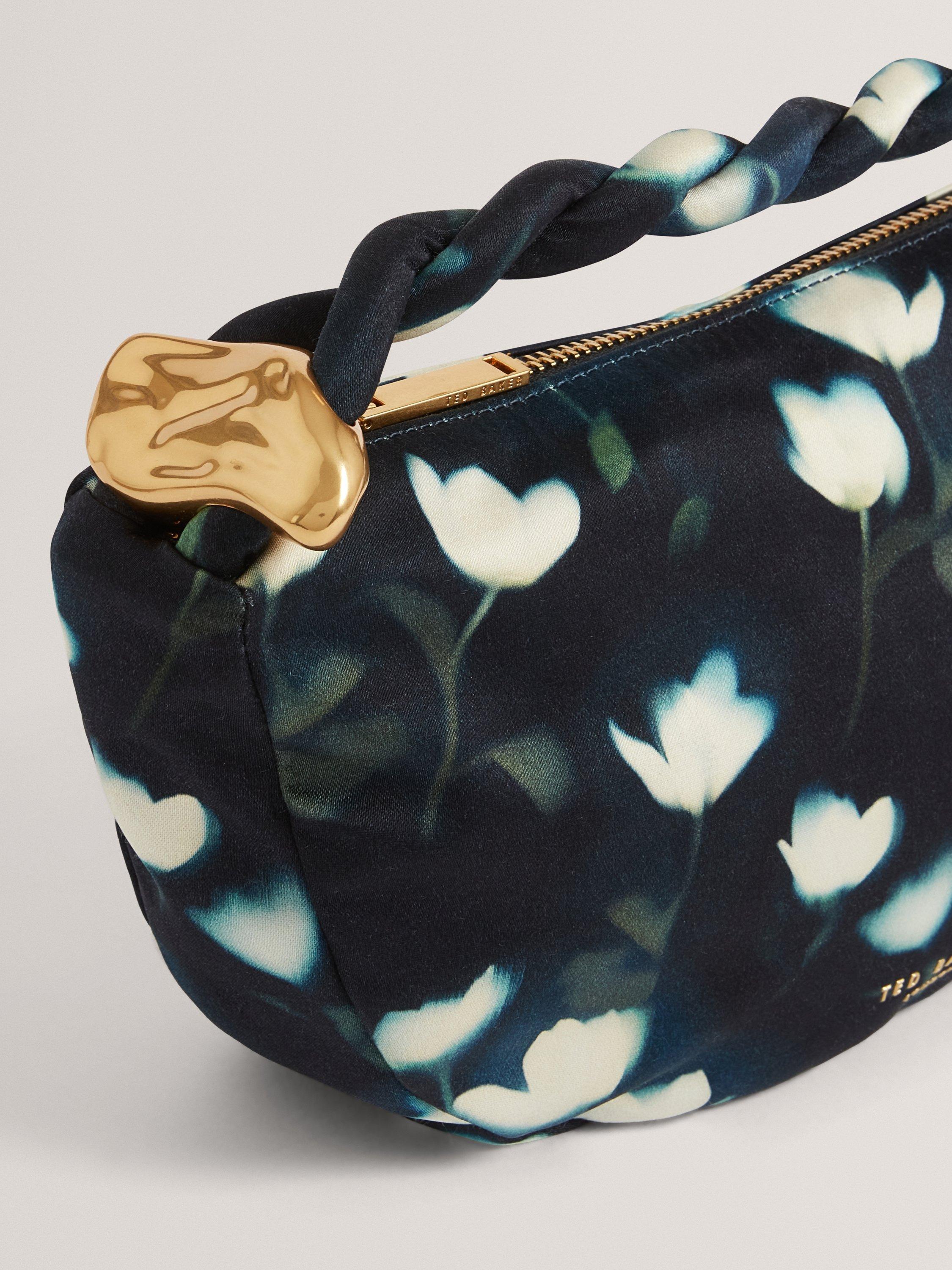 Product image 3 of 5, which shows Ted Baker Isli Satin Hobo Grab Bag, Navy
