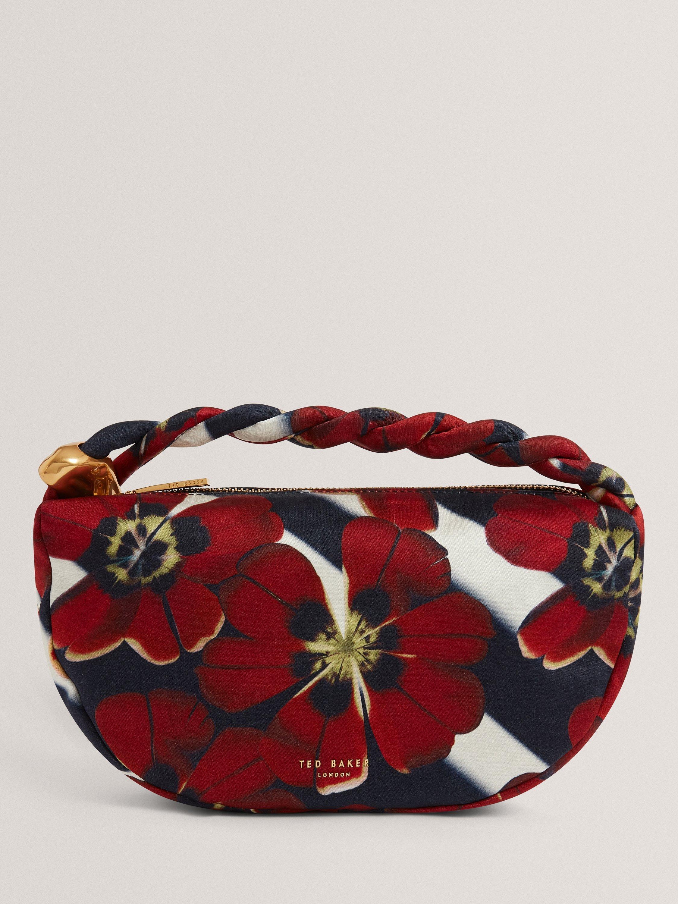 Product image 1 of 5, which shows Ted Baker Isli Satin Hobo Grab Bag, Red