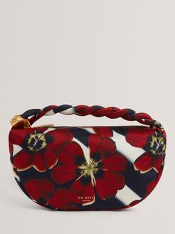 Ted Baker Isli Satin Hobo Grab Bag, Red, Red