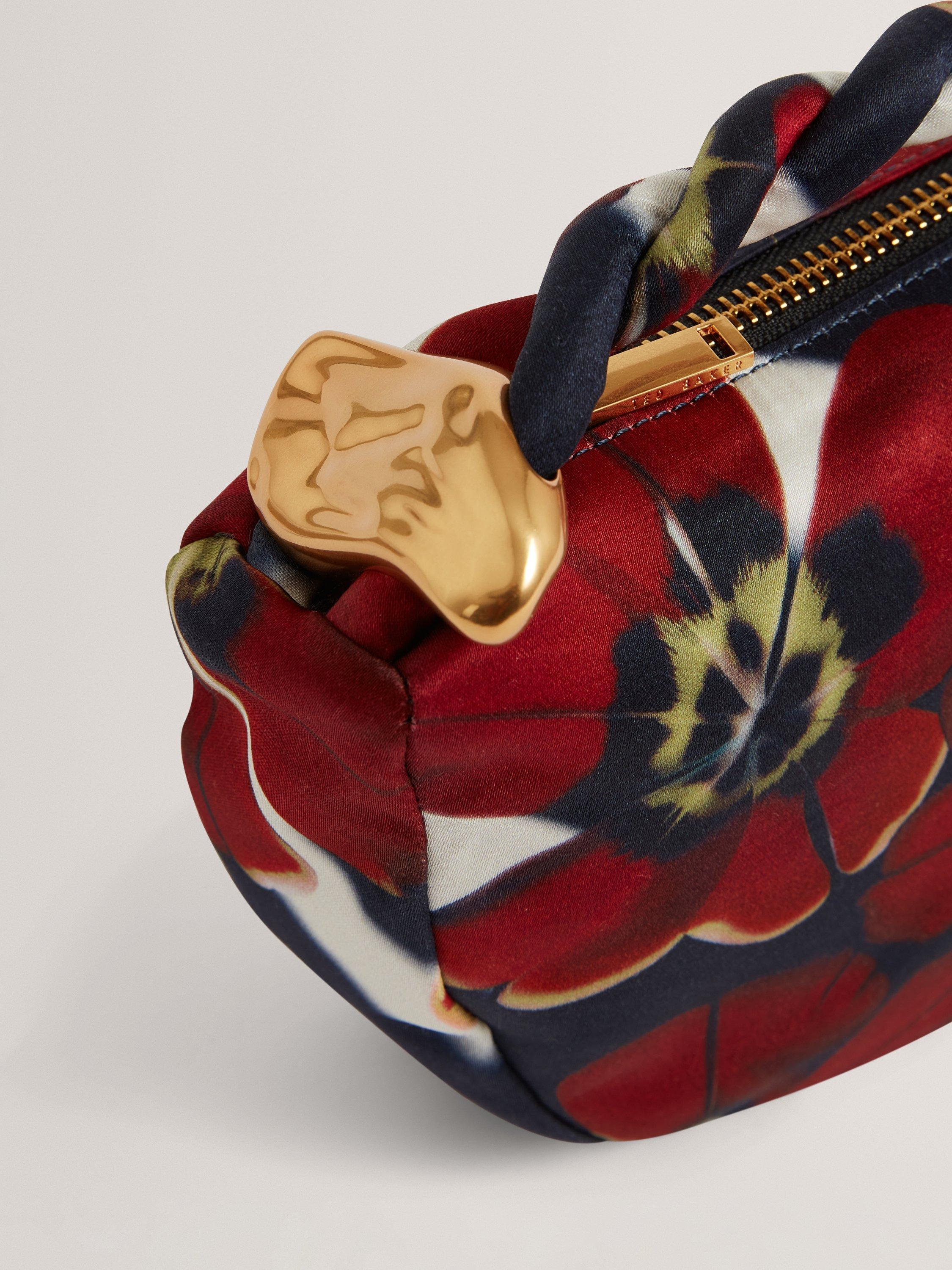 Product image 3 of 5, which shows Ted Baker Isli Satin Hobo Grab Bag, Red