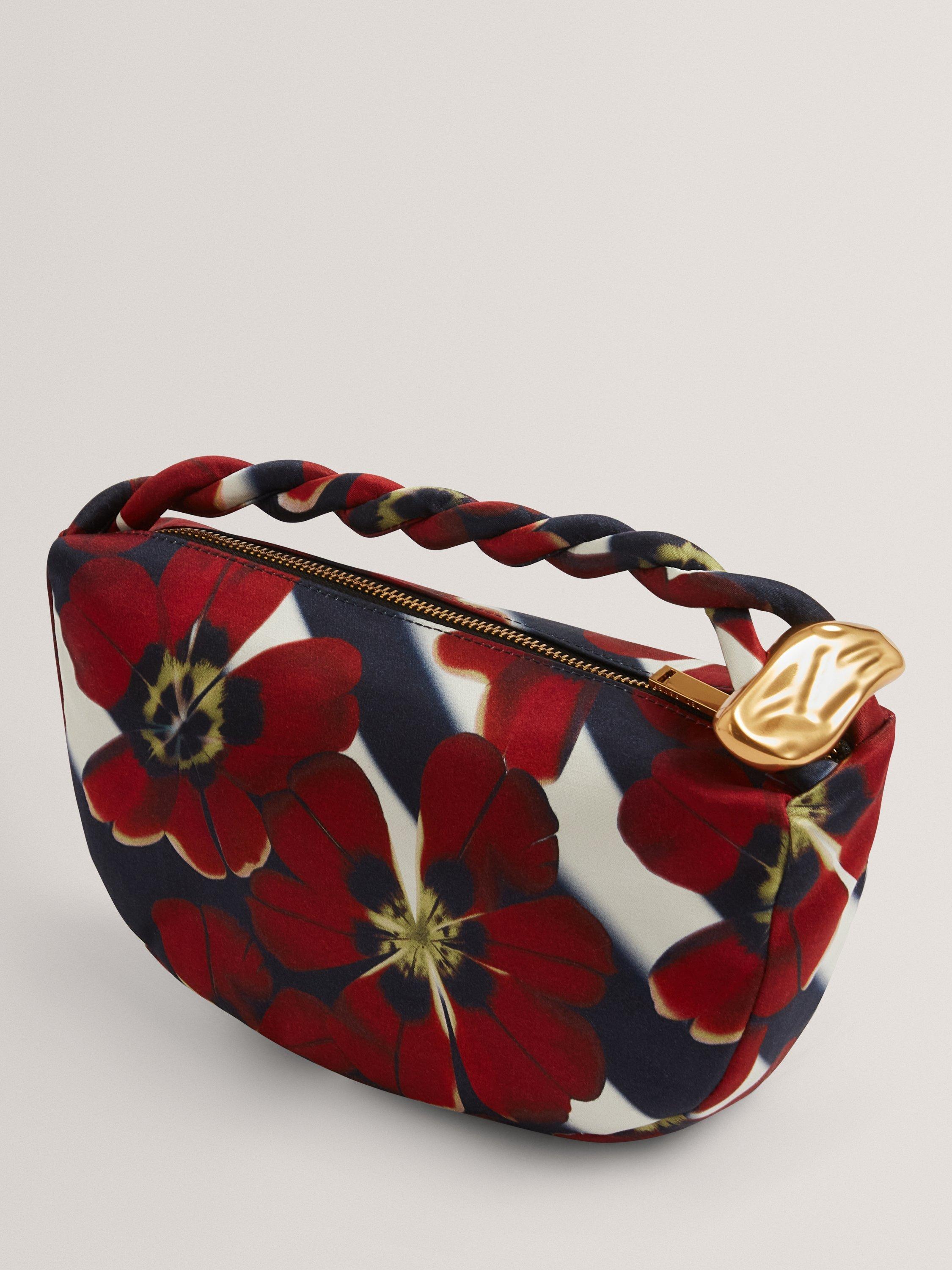 Product image 5 of 5, which shows Ted Baker Isli Satin Hobo Grab Bag, Red