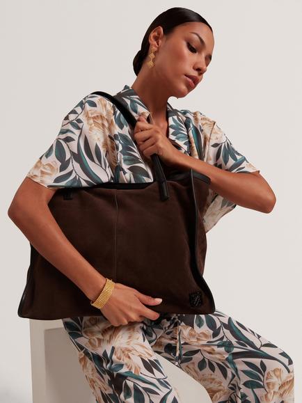 Ted Baker Annieyy Leather Tote Bag, Brown - view 2, Brown