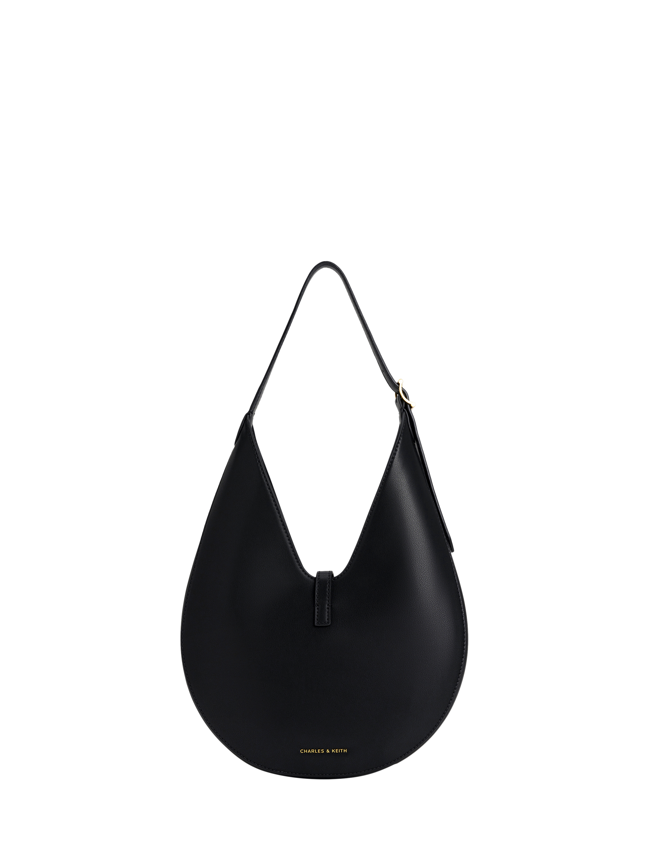 Product image 3 of 6, which shows CHARLES & KEITH Cesia Hobo Bag, Black