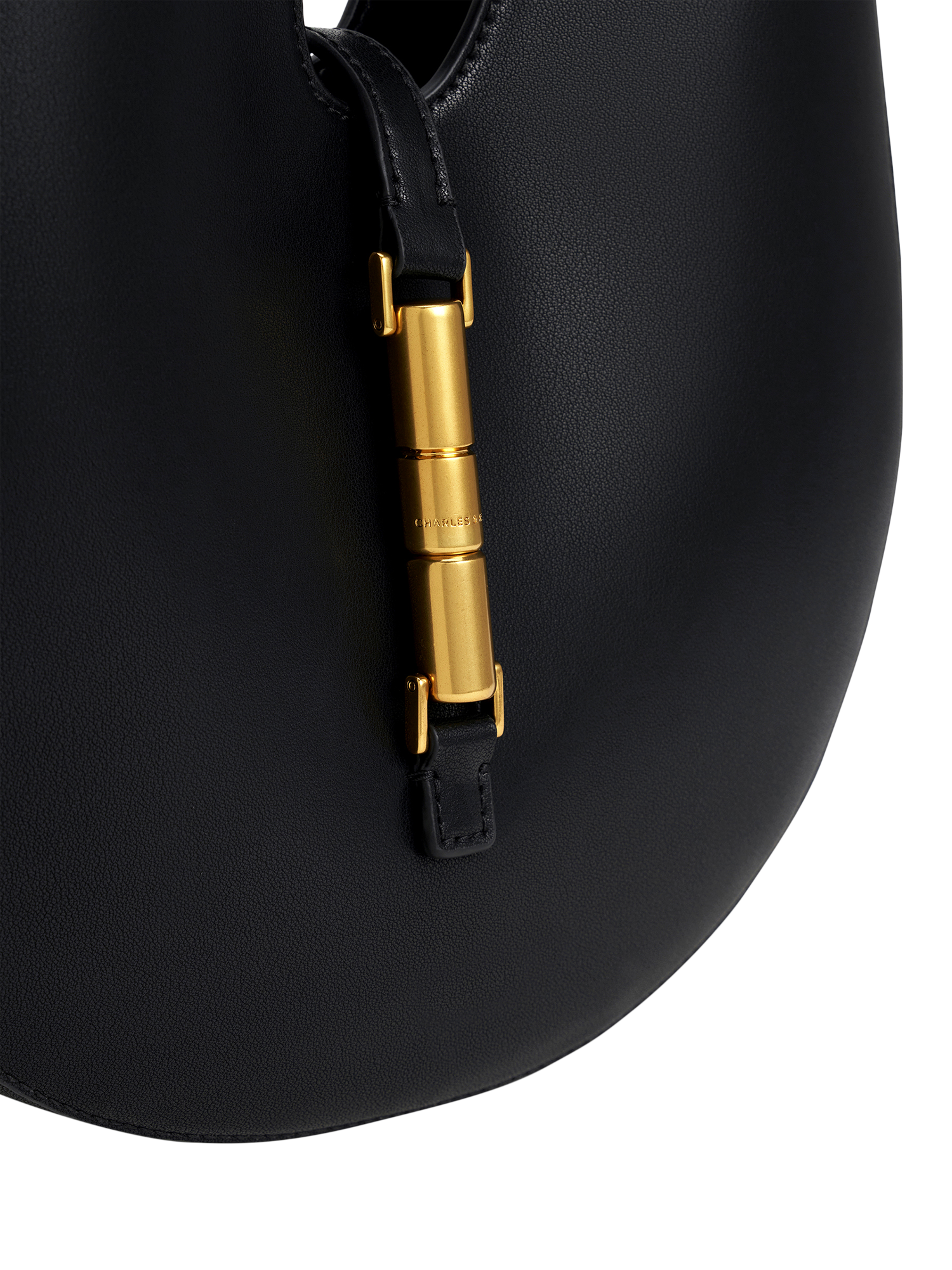 Product image 4 of 6, which shows CHARLES & KEITH Cesia Hobo Bag, Black