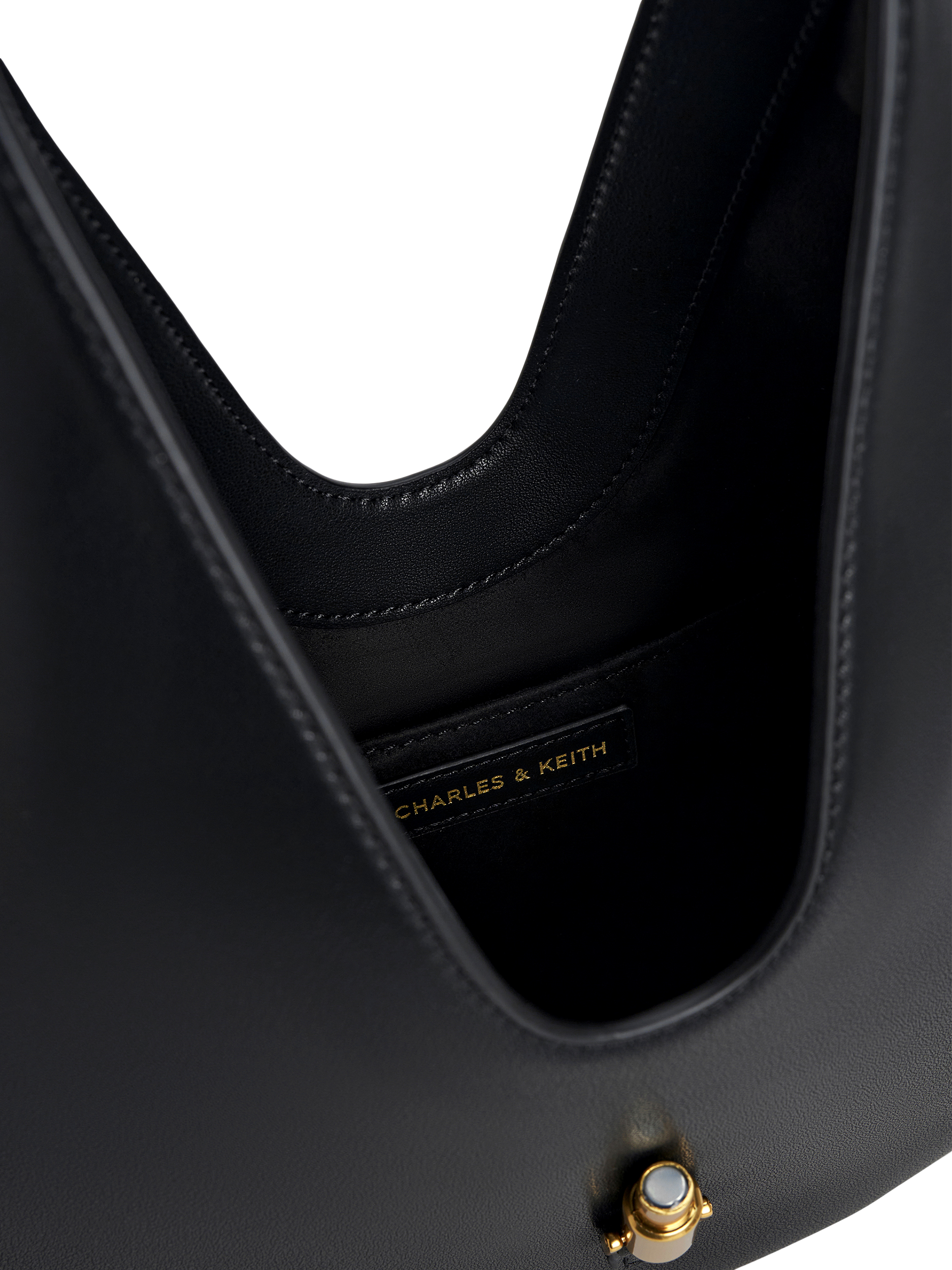 Product image 5 of 6, which shows CHARLES & KEITH Cesia Hobo Bag, Black
