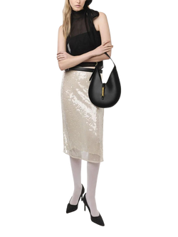 CHARLES & KEITH Cesia Hobo Bag, Black - view 2, Black