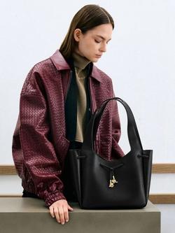 CHARLES & KEITH Mila Tote Bag, Black - view 2, Black