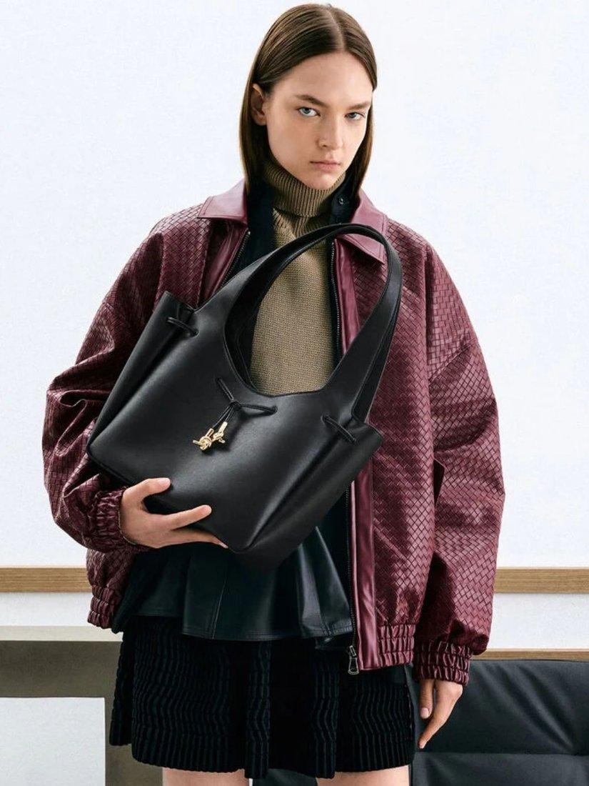 Product image 4 of 8, which shows CHARLES & KEITH Mila Tote Bag, Black